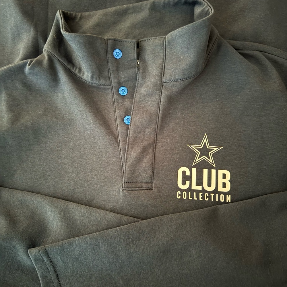 Dallas Cowboys NFL Club Collection Pullover High Collar Snap Button Size L - Picture 11 of 14
